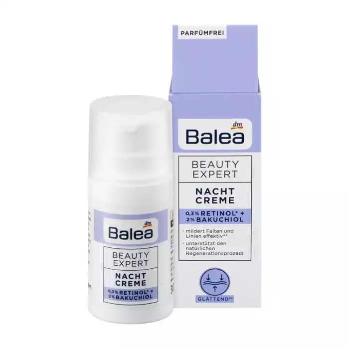 Balea Beauty Expert Night Cream 0.3% Retinol & 2% Bakuchiol 30ml Balea Beauty Expert Night Cream 0 | فييلا بيوتي