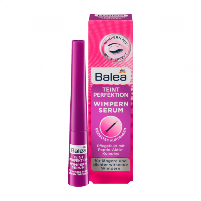 For longer and thicker eyelash care fluid with active peptide complex With allantoin and the care vitamin biotin Perfume-free and vegan Radiant, beautiful look: The Balea Teint Perfection eyelash serum gives longer and t | Veela Beauty For longer and thicker eyelash care fluid with active