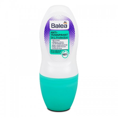 Balea 5In1 Protection Antiperspirant Roll-On Deodorant 50 ml Balea 5In1 Protection Antiperspirant Roll-On Deodorant 50 ml