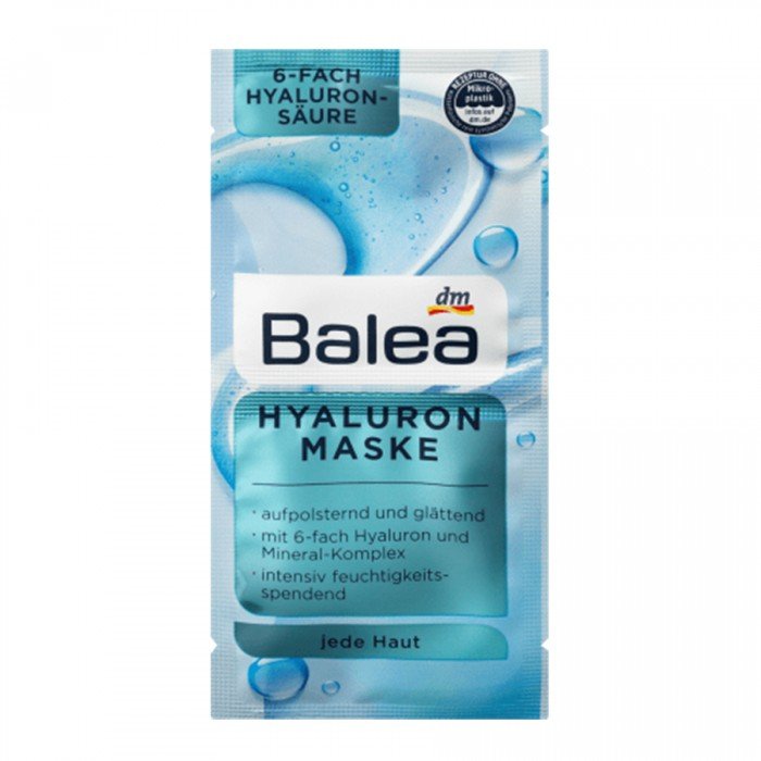 Balea Mask Hyaluron 16 ml With 6-fold hyaluron and mineral complex. Padding and smoothing. Intensely moisturizing. | Veela Beauty Balea Mask Hyaluron 16 ml | فييلا بيوتي