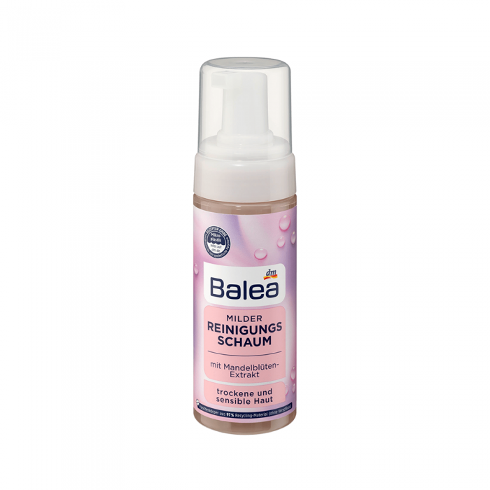 With almond blossom extracted and sensitive skin compatibility dermatologically confirmed vegan Thorough and particularly gentle cleansing Balea Mild Cleansing Foam pampers and cares for your skin with a creamy, delicate | Veela Beauty With almond blossom extracted and sensitive skin