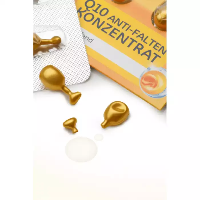 With 3-fold effectSmoothingYoung-looking appearanceReduces the depth of wrinkles In-vivo study on 20 test persons, 4 weeks. Pampering special care with active effect: The Balea anti-wrinkle concentrate with Q10 and gin | Veela Beauty Balea Concentrate Q10 Anti-Wrinkle 7 Pcs | فييلا