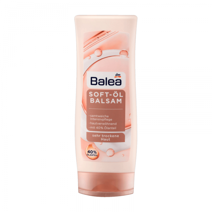 Velvety-soft intensive careSkin pamperingWith 40% oilFor very dry skinSkin tolerance dermatologically confirmedFor daily care and velvety-soft skin: The Balea Soft-Oil Balsam pampers stressed and dry skin with a rich for | Veela Beauty Velvety-soft intensive careSkin pamperingWith 40% oilFor very dry skinSkin tolerance dermatologically confirmedFor daily care and velvety-soft skin: The Balea Soft-Oil Balsam pampers stressed and dry skin with a rich for | Veela Beauty