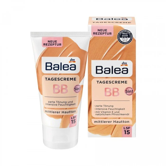 Balea Tinted Day Cream Bb Medium Skin Tone 50 Ml The Balea Day Cream BB medium skin tone SPF 15 conjures up