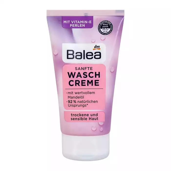 Cleans and vitalises dry and sensitive skinWith witch hazel, honeydew melon extract and vitamin EWith valuable almond oilSkin compatibility dermatologically confirmedVeganThe Balea gentle washing cream with valuable almo | Veela Beauty Cleans and vitalises dry and sensitive skinWith witch