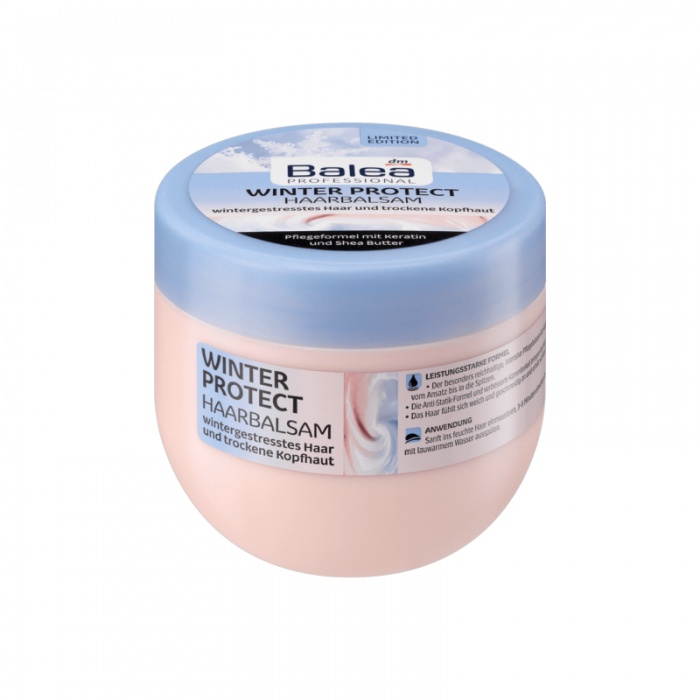 Cares for winter-stressed hair and dry scalpCare formula with keratin and shea butterFor visibly more shineFor cold winter days: the particularly rich, intensive Balea Professional Winter Protect care balm nourishes from | Veela Beauty Cares for winter-stressed hair and dry scalpCare formula with keratin and shea butterFor visibly more shineFor cold winter days: the particularly rich, intensive Balea Professional Winter Protect care balm nourishes from | Veela Beauty