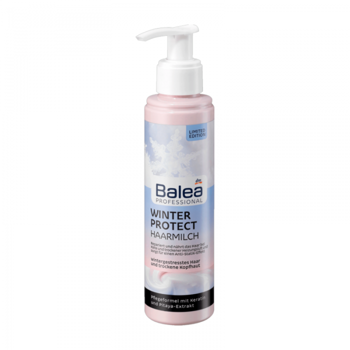 For winter-stressed hair and a dry scalpCare, nourishing and protectiveRepair the hair in cold and dry heated airMakes an anti -static effectHelps to strengthen the hair fibersThe Balea Professional Hair Milk Winter Prot | Veela Beauty For winter-stressed hair and a dry scalpCare, nourishing and protectiveRepair the hair in cold and dry heated airMakes an anti -static effectHelps to strengthen the hair fibersThe Balea Professional Hair Milk Winter Prot | Veela Beauty