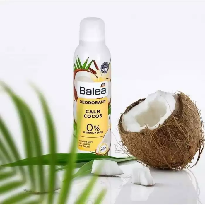 -Vegan -Skin compatibility dermatologically approved Perfect deodorant protection: The Balea deodorant spray Calm Cocos offers optimal deodorant protection and gives you an all-round safe and well-groomed feeling - for 2 | Veela Beauty -Vegan | فييلا بيوتي