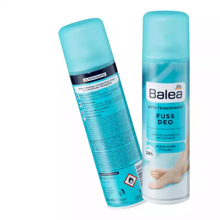 -For lasting freshness -Reliably protects against sweat -24-hour deodorant effect for dry feet -Skin compatibility dermatologically approved -Vegan -The Balea foot deodorant gives your feet a lasting feeling of well-bein | Veela Beauty -For lasting freshness | فييلا بيوتي