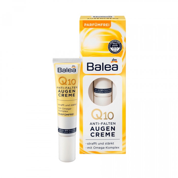 Balea Q10 anti-wrinkle eye cream with omega complex Working on: Reducing wrinkles under the eyes - Activates the area under the eye, which reduces the circles - Moisturizes and increases the vitality and freshness of the | Veela Beauty Balea Q10 anti-wrinkle eye cream with omega complex Working