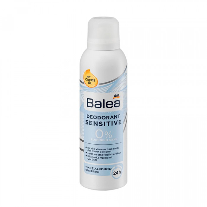 -0% aluminum (ACH) and alcohol (ethanol) -24h deodorant protection -Care complex with coconut oil -Gentle on sensitive skin -Vegan -Strong in its effect, particularly gentle on your skin, that is the Balea Deodorant Sens | Veela Beauty -0% aluminum (ACH) and alcohol (ethanol) | فييلا