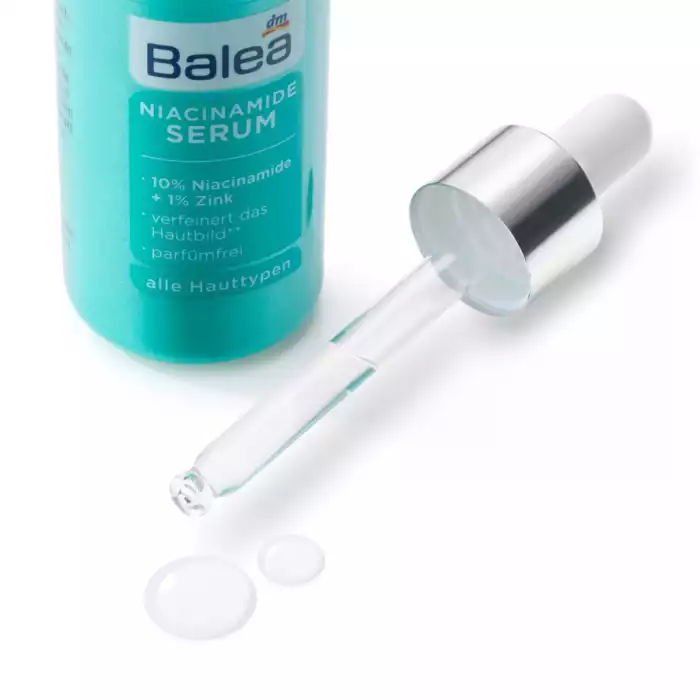 Balea Niacinamide Serum 30 Ml -Moisturizes -Refines the skin texture -Refines enlarged pores -For a smooth and even complexion -The Balea Niacinamide Serum refines the complexion and reliably ensures a visibly and tangib | Veela Beauty Balea Niacinamide Serum 30 Ml | فييلا بيوتي