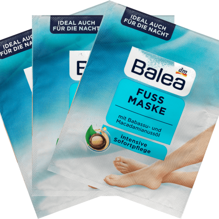 Intensive careGives a silky and soft feeling on the skinDispatches moistureProtectiveThe Balea foot mask cares for your feet intensively with regenerating macadamia nut oil. The valuable oil of the babassu nut, which co | Veela Beauty Intensive careGives a silky and soft feeling on the