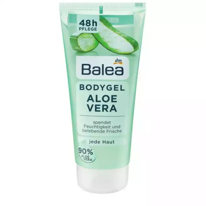 مع 90٪ Aloe Vera48 h care كل بشرة حتى بعد حمامات الشمس توافق الجلد مؤكد من قبل أطباء الجلد رفاهية طويلة الأمد للبشرة: يوفر لك Balea Bodygel Aloe Vera الخفيف مع Hydro-Tri-Complex ترطيبًا مكثفًا لمدة 48 ساعة. بفضل تركيبة ا | فييلا بيوتي مع 90٪ Aloe Vera48 h care كل بشرة حتى بعد