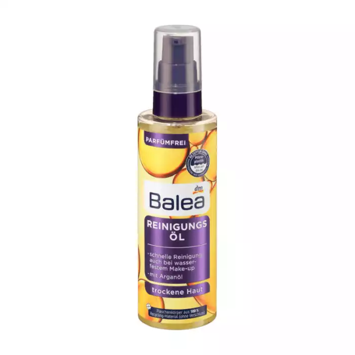 Perfume-freeFast cleaning even with waterproof make-upWith argan oilFor dry skinSkin compatibility dermatologically and ophthalmologically confirmedLuxury for your skin: The cleaning oil from Balea frees the skin particu | Veela Beauty Perfume-freeFast cleaning even with waterproof make-upWith