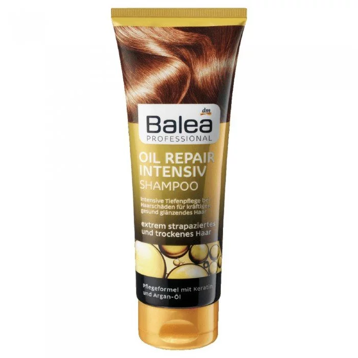 Balea Shampoo Oil Repair Intensive 250ML للشعر الجاف والمجهد للغاية