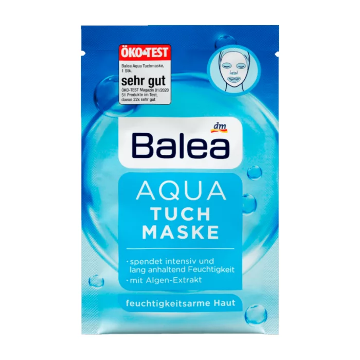 Balea aqua sheet mask 1 pc Provides intensive and long-lasting moisture With algae