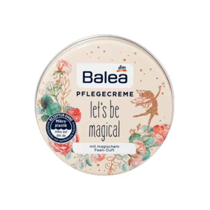 Balea cream Lets Be Magical contains a rich texture that has a magical fairy scent and is ideal for body, face, and lip care. The cream provides the skin with intense and long-lasting moisture, leaving it supple and so | Veela Beauty Balea cream Lets Be Magical contains a rich texture that