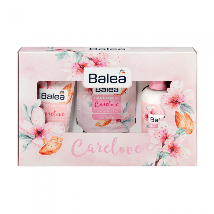 تضمن مجموعة الهدايا Balea Carelove إحساسًا مثاليًا من جميع النواحي على الجلد. تضيف التركيبات الثلاث المنسقة تجربة السبا إلى منزلك. رائحة الأزهار الوردية تداعب حواسك ، بينما تدلل تركيبات العناية اللطيفة بشرتك بطرقها الم | فييلا بيوتي تضمن مجموعة الهدايا Balea Carelove |