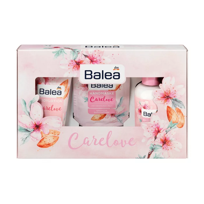تضمن مجموعة الهدايا Balea Carelove إحساسًا مثاليًا من جميع النواحي على الجلد. تضيف التركيبات الثلاث المنسقة تجربة السبا إلى منزلك. رائحة الأزهار الوردية تداعب حواسك ، بينما تدلل تركيبات العناية اللطيفة بشرتك بطرقها الم | فييلا بيوتي تضمن مجموعة الهدايا Balea Carelove |