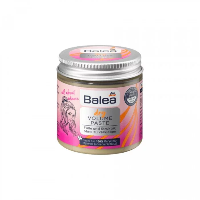 Balea Dry Volume Paste 75 ml -Gives fullness and structure -Suitable for use in open hair and for hairstyles -Without being greasy -All about Volume - Baleas Dry Volume Paste gives hair natural volume and texture withou | Veela Beauty Balea Dry Volume Paste 75 ml | فييلا بيوتي