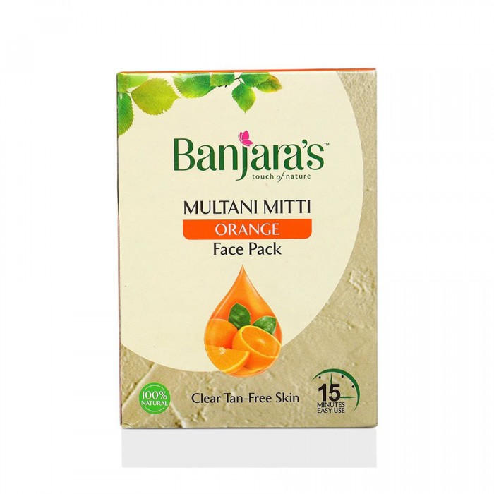 Banjaras Multani Mitti Orange Face Pack Powder 100g |