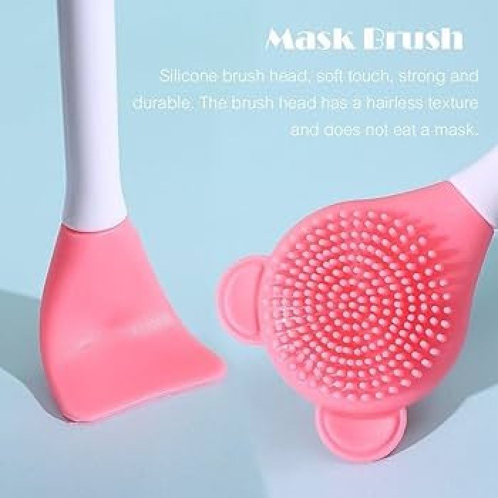 Soft Silicone Bear Face Cleansing Brush 2-in-1 Soft Silicone Bear Face Cleansing Brush 2-in-1 | Veela Beauty