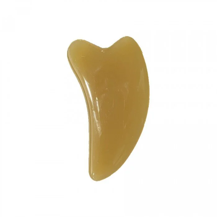 Ox Horn Gua Sha Board Facial Massage Tool
Description:This Ox Horn Scraping Board is a massage tool crafted from natural ox