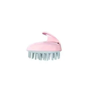 Ams Pink Silicone Tip Scalp Massager Shampoo Brush 