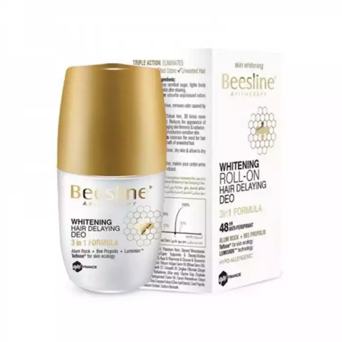 48 hr Antiperspirant, this roll-on:• Eliminates dark areas & unwanted hair• Soothes & moisturizes sensitive skin• Controls odor causing bacteriaResults: Safe and effective, makes the underarms fresher & more vibrant | Veela Beauty | فييلا بيوتي