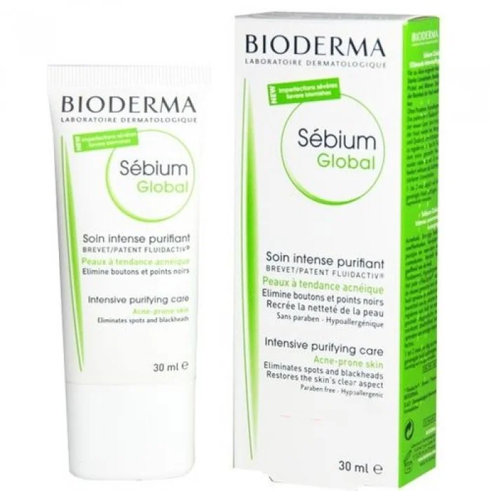 استعد توازن بشرتك مع Bioderma Sébium Global ، وهو علاج جلدي منقي مكثف للبشرة المعرضة لحب الشباب والعيوب الشديدة. يعالج منتج العناية المرطب بيولوجيًا أسباب الشوائب من خلال براءة اختراع Fluidactiv® من الجيل الجديد. يحافظ | فييلا بيوتي استعد توازن بشرتك مع Bioderma Sébium