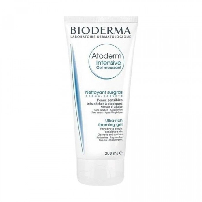 With its soap-free cleansing base and physiological pH, BIODERMA Atoderm Intensive Gel Moussant perfectly respects the skin’s natural balance and guarantees optimum tolerance. The daily-use formula has been created with | Veela Beauty With its soap-free cleansing base and physiological pH