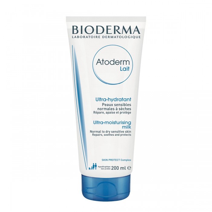 Biological mode of action Atoderm Lait strengthens the hydrolipidic film and lastingly protects the skin, thus restoring its natural biological barrier function. Instructions for use Once or twice a day - 7 days a we | Veela Beauty Biological mode of action | فييلا بيوتي