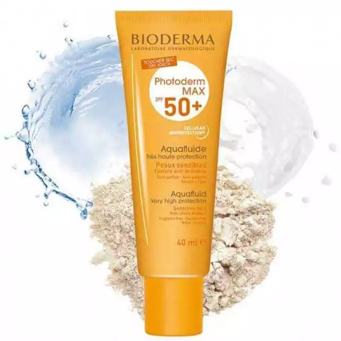Stay safe in the sun with Bioderma Photoderm Max Aquafluid SPF50+, an oil-free, water-resistant sunscreen for all skin types. The Bioderma Photoderm Aquafluid is an ideal choice for those with fair, sensitive or sun int | Veela Beauty Stay safe in the sun with Bioderma Photoderm Max Aquafluid