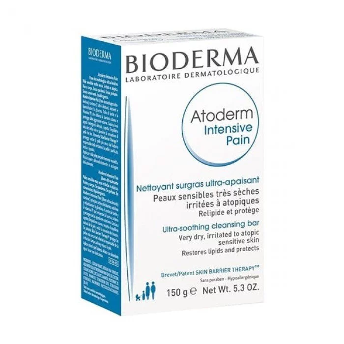 Atoderm Pain شريط منظف يومي فائق الثراء ينظف بلطف ويحمي من جفاف الجلد للبشرة الجافة إلى شديدة الجفاف ، والمناطق الحساسة والمتفاعلة. طريقة العمل البيولوجية يحتوي صابون Atoderm Ultra-rich على اثنين من عوامل الترطيب والتغذي | فييلا بيوتي Atoderm Pain شريط منظف يومي فائق