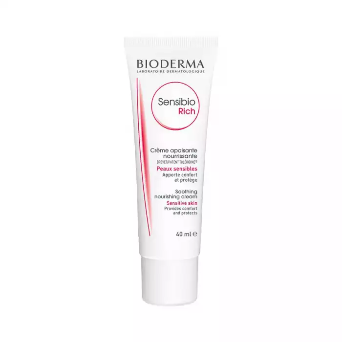 Hydrate your dry, sensitive skin with the comforting touch of the Bioderma Sensibio Rich Cream. This compensating everyday moisturiser protects the complexion from external aggravators, and works to build the skin’s ow | Veela Beauty | فييلا بيوتي