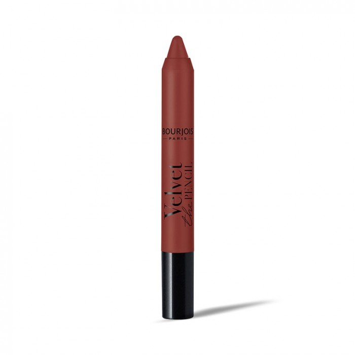 Bourjois Velvet The Pencil provides lips with high-impact color and a flawless matte finish, in one stroke. Its 2-in-1 formula holds for up to 8 hours and provides lips with vibrant color for a look that is truly you T | Veela Beauty Bourjois Velvet The Pencil provides lips with high-impact