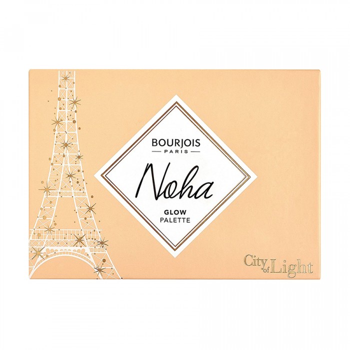 Bourjois Noha Highlight Palette -Light Catching Face Palette Of 6 Beautiful Shades Which Amplify The Glow -Shades Included: Soleil, Eclat, Sunset, Lumpier, Moonlight And le -Fine Powder Texture Enriched With Pearls Feels | Veela Beauty Bourjois Noha Highlight Palette | فييلا بيوتي