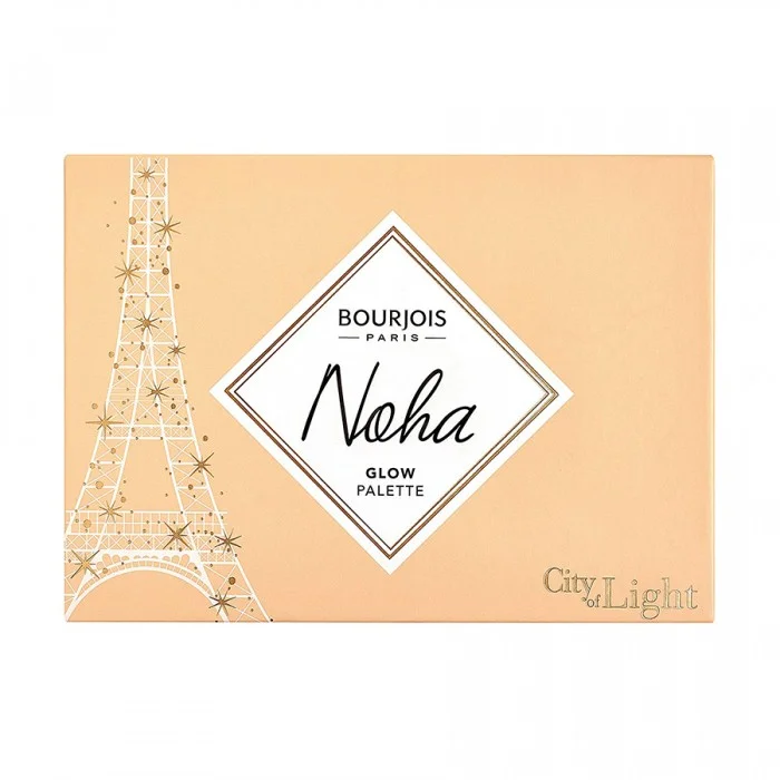 Bourjois Noha Highlight Palette -Light Catching Face Palette Of 6 Beautiful Shades Which Amplify The Glow -Shades Included: Soleil, Eclat, Sunset, Lumpier, Moonlight And le -Fine Powder Texture Enriched With Pearls Feels | Veela Beauty Bourjois Noha Highlight Palette | فييلا بيوتي