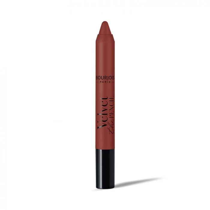 Bourjois Velvet The Pencil provides lips with high-impact color and a flawless matte finish, in one stroke. Its 2-in-1 formula holds for up to 8 hours and provides lips with vibrant color for a look that is truly you T | Veela Beauty Bourjois Velvet The Pencil provides lips with high-impact