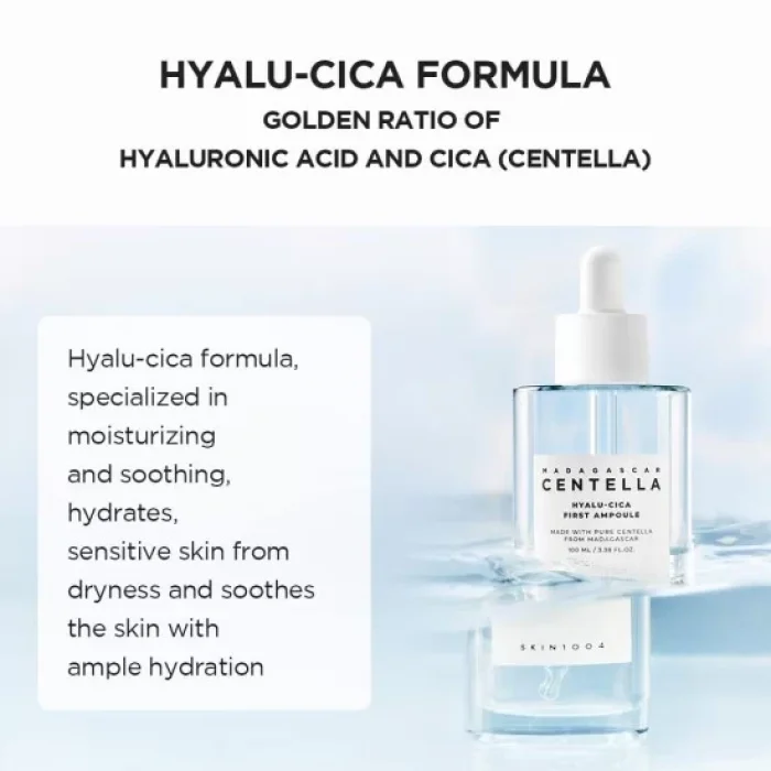 Madagascar Centella Hyalu-Cica First Ampoule 100ml The Madagascar Centella Hyalu-Cica First Ampoule is a hydrating and soothing Madagascar Centella Hyalu-Cica First Ampoule 100ml The Madagascar Centella Hyalu-Cica First Ampoule is a hydrating and soothing