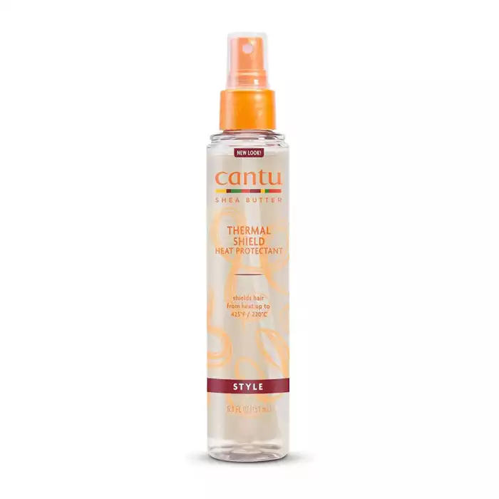 Pre-treatment for all hairstyles to prevent damage caused by flat irons and other heated styling tools, while adding moisture to strands for smoother, frizz-free results. Made with pure shea butter to replace vital mo | Veela Beauty Pre-treatment for all hairstyles to prevent damage caused