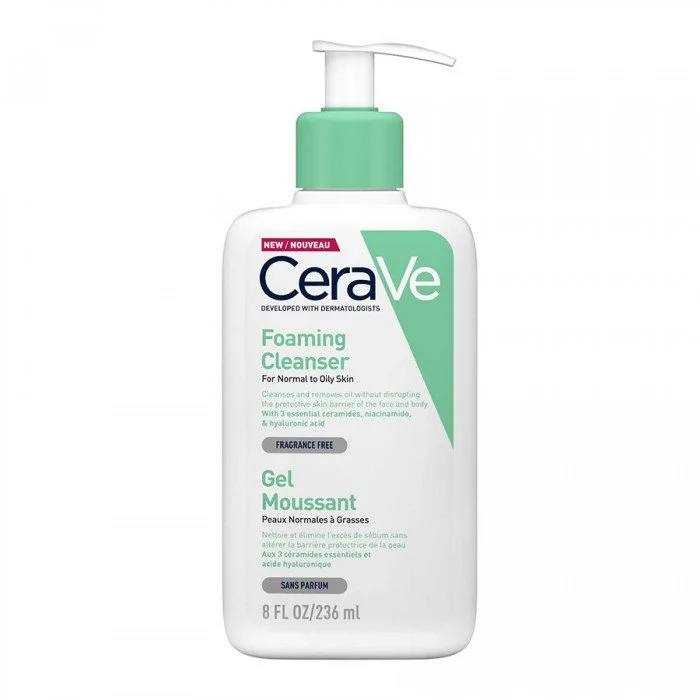 منظف رغوي Cerave للبشرة العادية إلى منظف رغوي Cerave للبشرة العادية إلى