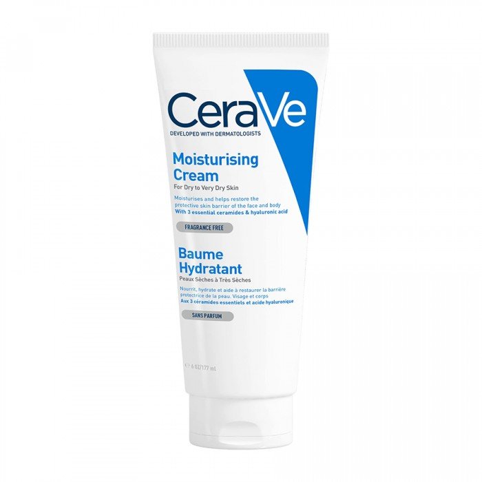 Cerave Moisturizing Cream For Dry Skin 177ml
Suitable for