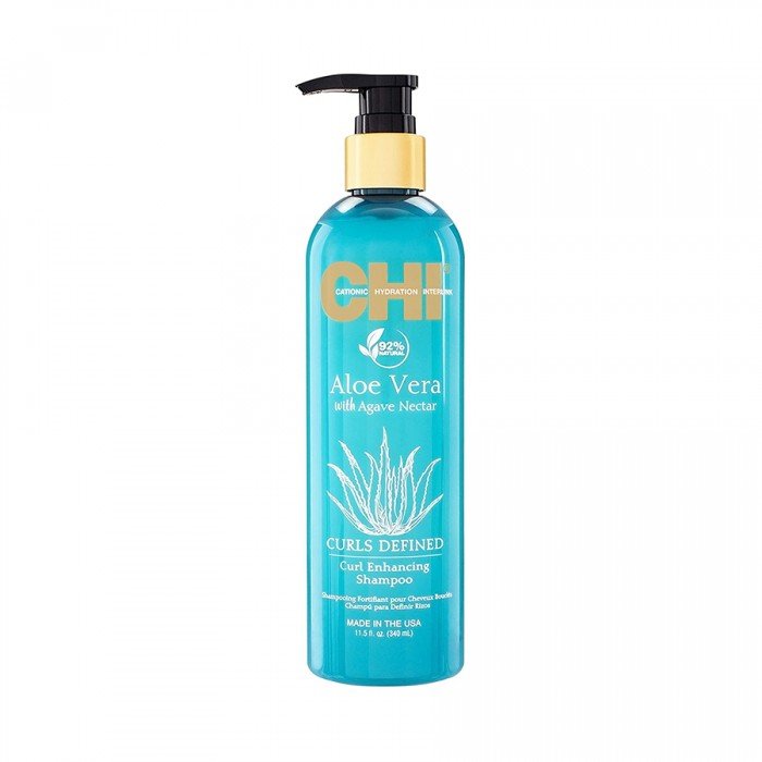 Gentle lathering shampoo delicately cleanses hair of