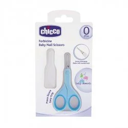 Chicco Baby Short Blade Scissors Blue 0 Month |Veela Beauty