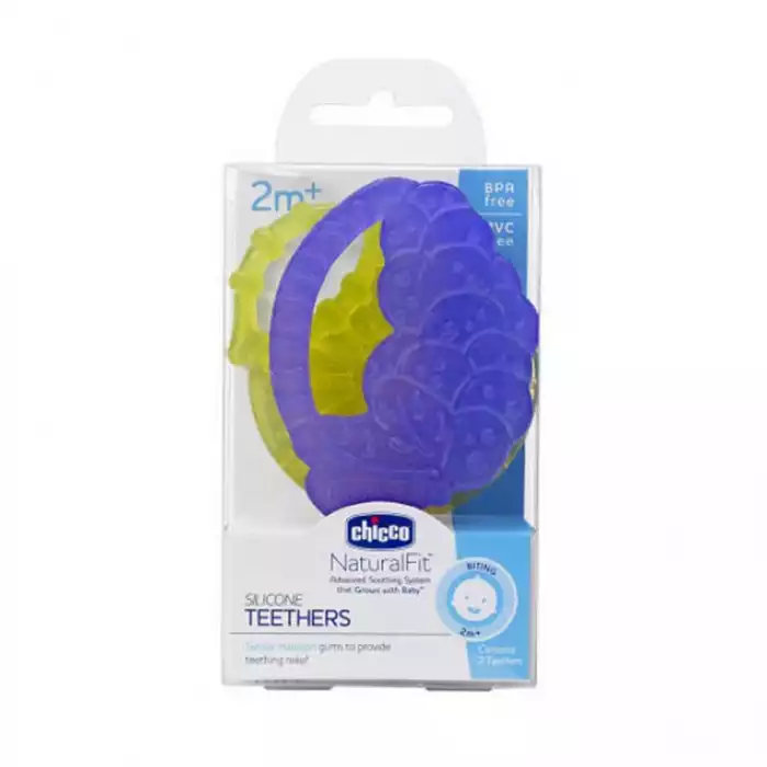 Chicco Fresh Relax Silicone Tetheer 2pcs
Designed to stimulate and refresh the childs gums while teething.
Different textures enrich the chewing surface.
Teether can be placed in the refrigerator to soothe babys gums. | Veela Beauty Chicco Fresh Relax Silicone Tetheer 2pcs
Designed to
