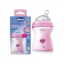 Chicco Natural Feeling Rose Bottle 2m+ 250ml |Veela Beauty