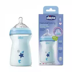 Chicco Natural Feeling blue Bottle 6m+ 330ml |Veela Beauty
