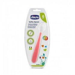 Chicco Silicone Softly Spoon 6m+ Red |Veela Beauty